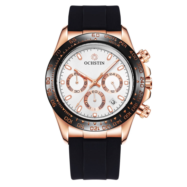 OCHSTIN 6103 Multi Function Quartz Watch Silicone Watch Band Sports Luminous Waterproof Watch