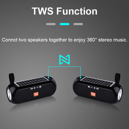 T&G TG182 Portable Column Wireless Stereo Music Box Solar Power waterproof USB AUX FM radio super bass