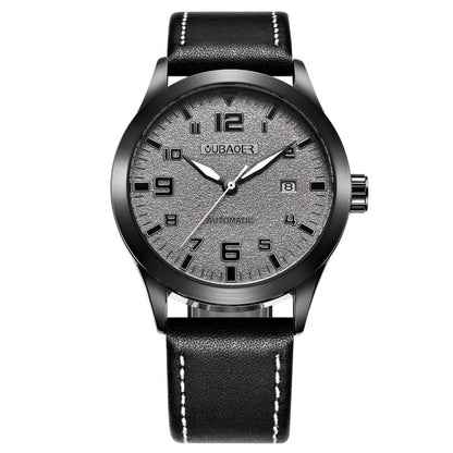 Ochstin 62028 Fashion Fully Automatic Mechanical Watch Waterproof Men  Leisure Mechanical Watch Calendar Leather Watch
