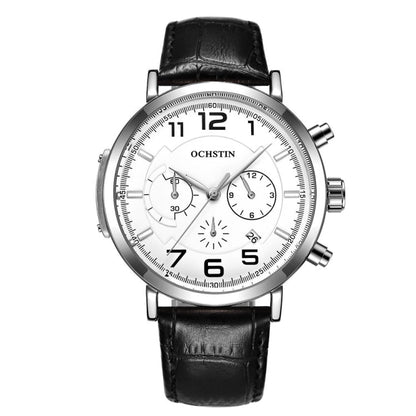 Ochstin 6105 Multi Function Watch Business Leisure Men  Watch Waterproof Timing Quartz Watch Belt Watch
