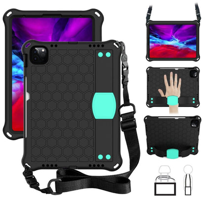 Honeycomb Design EVA + PC Four Corner Anti Falling Flat Protective Shell With Straps, For iPad Pro 11 2020