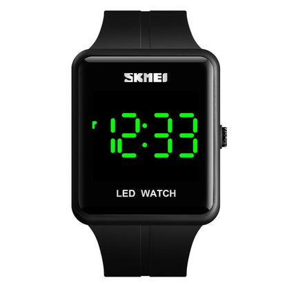SKMEI 1541 Fashion Led Watch Square Couple Model Waterproof Electronic Watch Silicone Watch