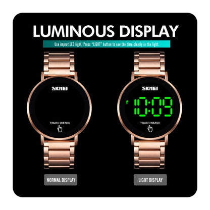 SKMEI 1550 Simple and Stylish LED Touch Screen Men  Watch Waterproof Stainless Steel With Electronic Watch