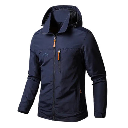 Men’s Waterproof Windbreaker Jacket with Hood – Outdoor & Casual Smart