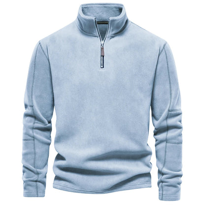 Men’s Thick Fleece Half-Zip Pullover – Warm Winter Sweatshirt - 7 Colours