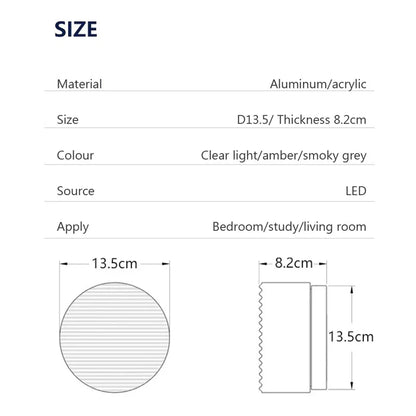 Modern Jelly LED Wall Lamp – Round Glass Wall Light