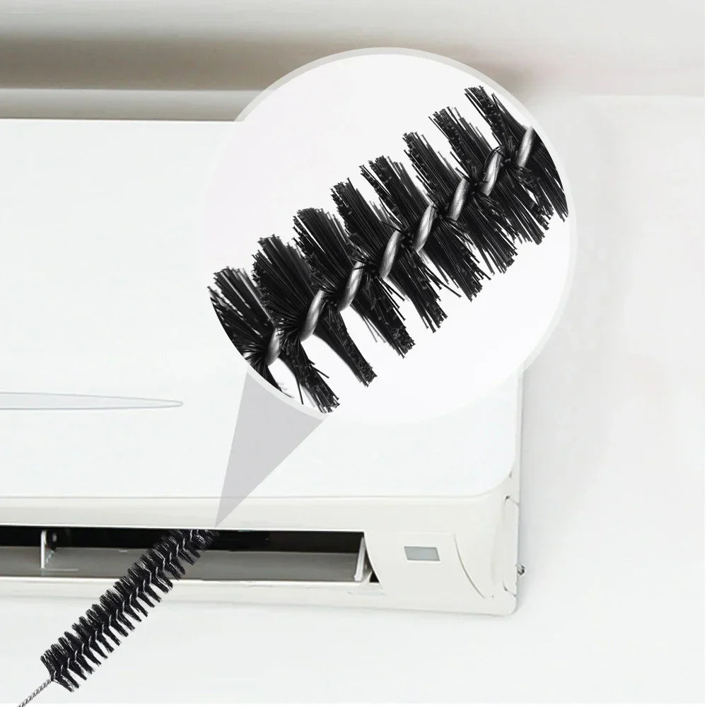Flexible Long Pipeline Cleaning Brush Reusable Pipework Brush with Handle Dryer Vent Cleaning Kit for Bathroom Toilet Kitchen