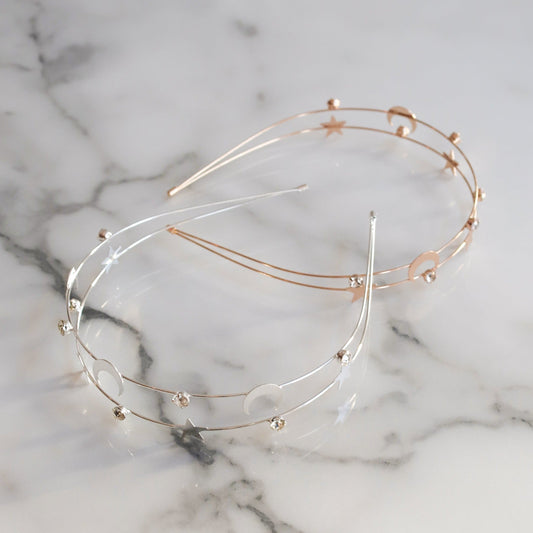 Sasha Moon & Star Headband | Gold