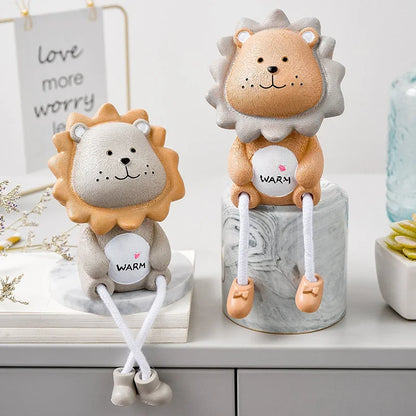 Nordic Cute Resin Hanging Dolls – Sitting Figurine Ornaments