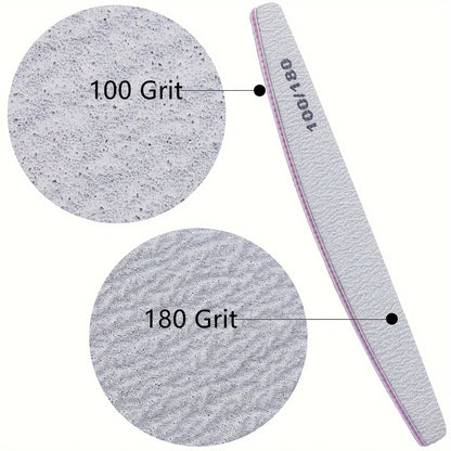 50Pcs Nail Art Files 100/180 Nails Accessoires Gel Nail Polish Polishing Pedicure Manicure Buffers Nail Care Tools lime a ongle