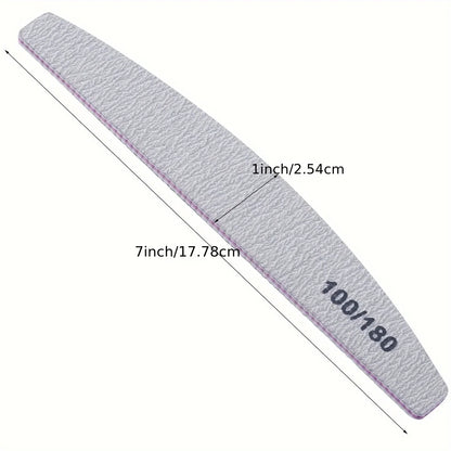 50Pcs Nail Art Files 100/180 Nails Accessoires Gel Nail Polish Polishing Pedicure Manicure Buffers Nail Care Tools lime a ongle