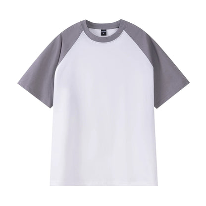 Heavyweight 240g Contrast Sleeve Cotton T-Shirt for Men