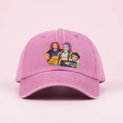 KPop Demon Hunters Retro Washed Baseball Cap