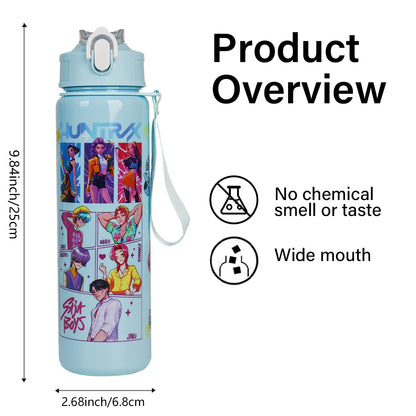 Kpop Demon Hunters Leakproof Water Bottle 750ml/26oz