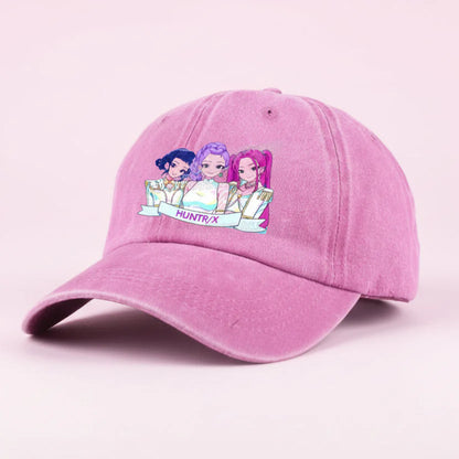KPop Demon Hunters Retro Washed Baseball Cap