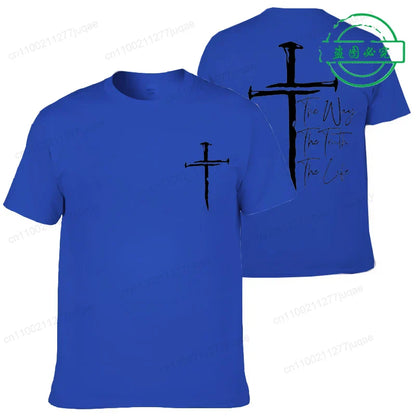 Cross Graphic Tee – Minimal Back Print Shirt