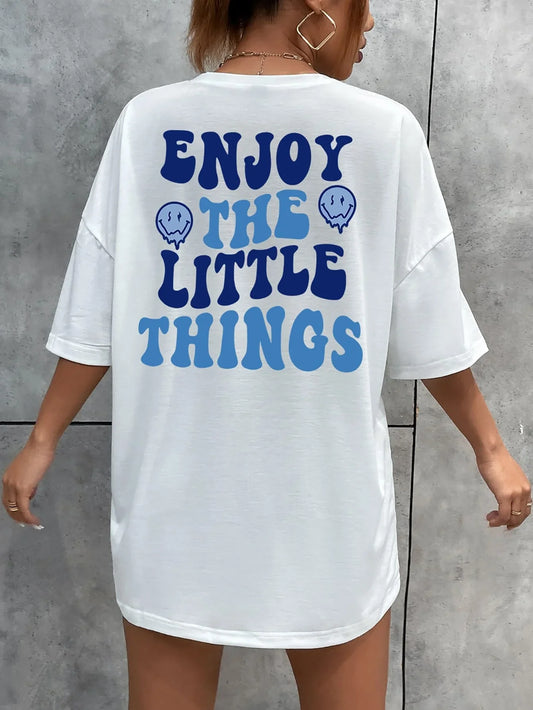 Enjoy The Little Things Oversized T-Shirt for Women - Streetwear Tee
