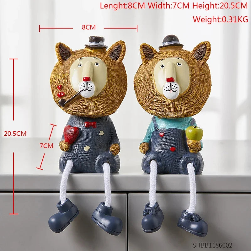 Nordic Cute Resin Hanging Dolls – Sitting Figurine Ornaments