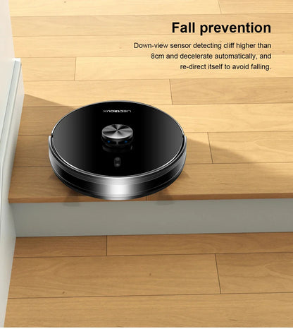 Liectroux / LILIN X6 LDS Robot Vacuum Cleaner,Laser Lidar Navigation,Wet Dry Mopping,6500Pa Suction,Multi-Floor Map,Carpet Boost