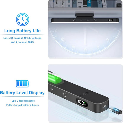 Rechargeable LED Mirror & Cabinet Light Bar – 3 Color, Dimmable, Magnetic, Remote Control