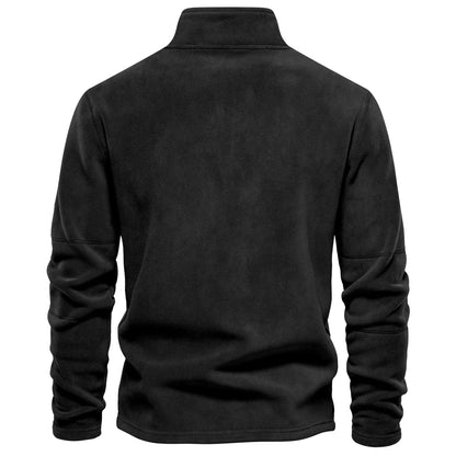 Men’s Thick Fleece Half-Zip Pullover – Warm Winter Sweatshirt - 7 Colours