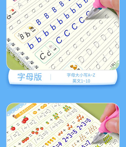 Magic Copybook Drawing Toys for Kids Montessori Reusable Pen Control Training Writing Sticker Learning Educational Toy Children