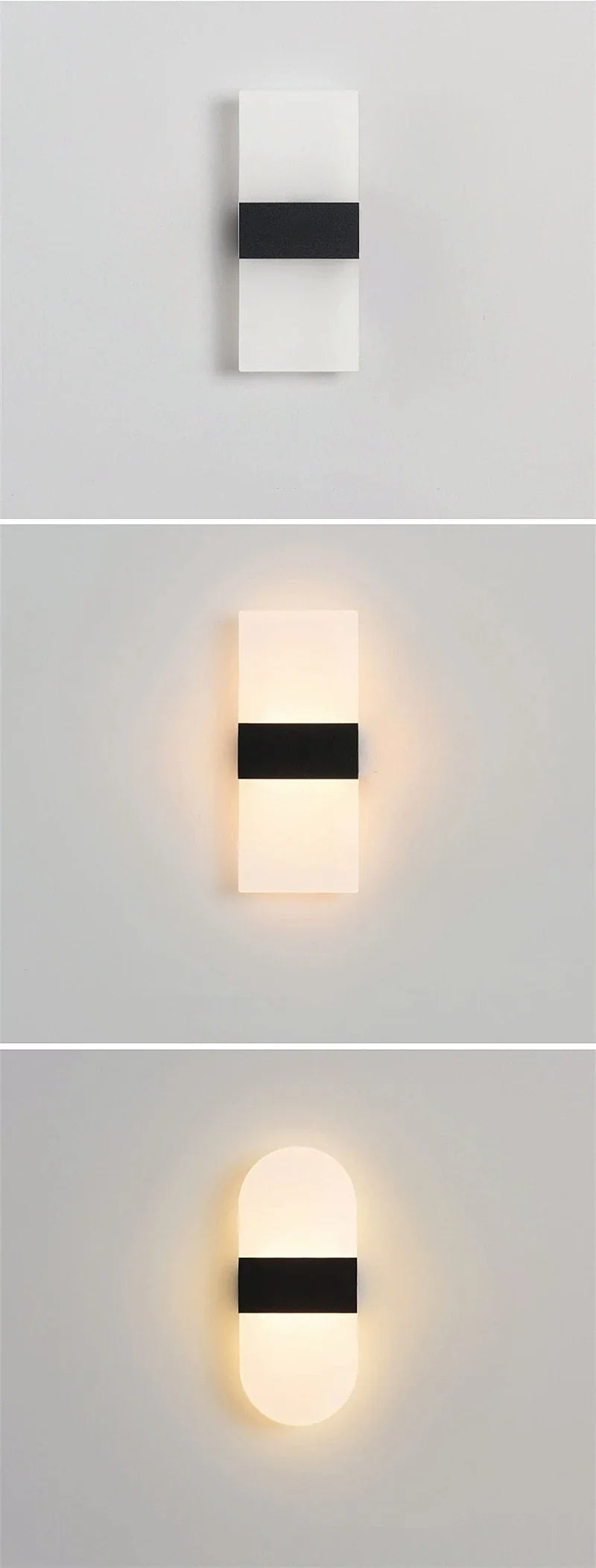 Touch Sensor LED Wall Light – USB Rechargeable Acrylic Sconce