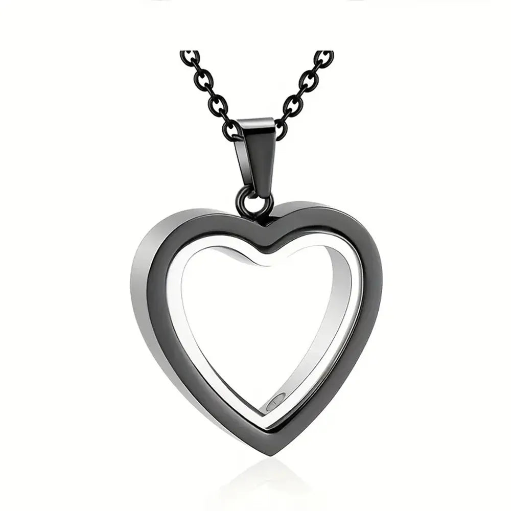 Ashes Necklace with Glass Urn Heart Necklace