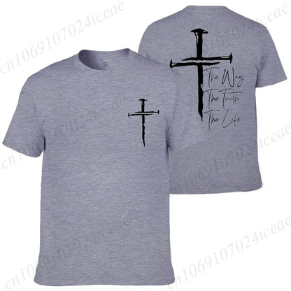 Cross Graphic Tee – Minimal Back Print Shirt