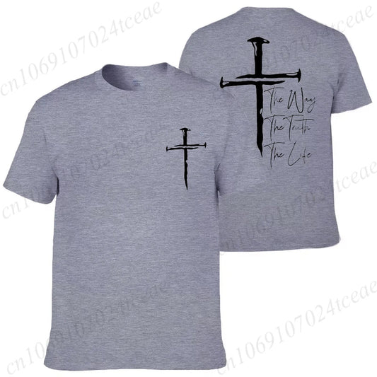 Cross Graphic Tee – Minimal Back Print Shirt