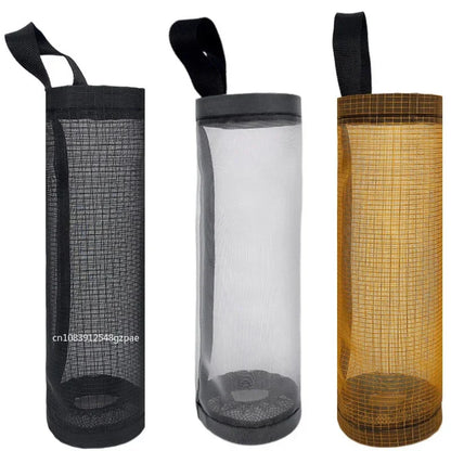Hanging Plastic Bag Dispenser, Wall-Mounted Kitchen Storage Organizer