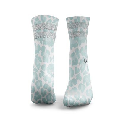Leopard Print Glitter Socks