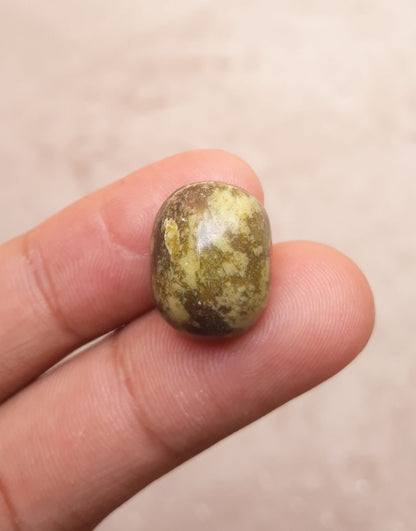 15.7ct Serpentine Cabochon - Shah Maqqsood - Zehrmora - 16.9x13mm