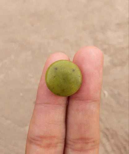17.4ct Serpentine Cabochon - Shah Maqqsood - Zehrmora - 17.2x17.5mm