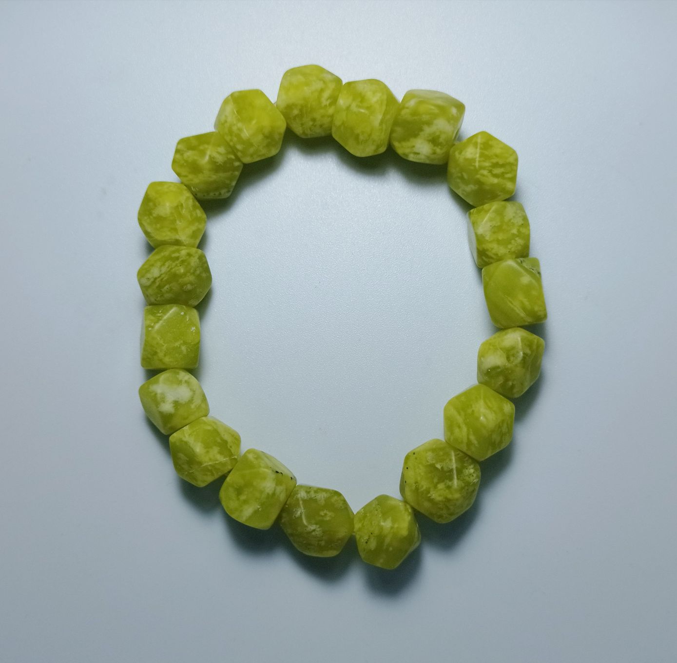 Natural Heart Chakra Serpentine Gemstone Bracelet - also known as Zehrmora Bracelet