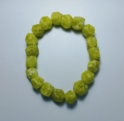 Natural Heart Chakra Serpentine Gemstone Bracelet - also known as Zehrmora Bracelet