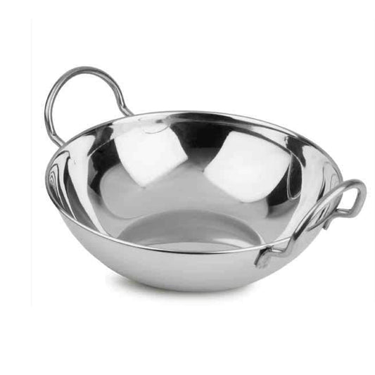 Stainless Steel Indian Food Serving Dish with Handle 18cm