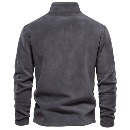 Men’s Thick Fleece Half-Zip Pullover – Warm Winter Sweatshirt - 7 Colours