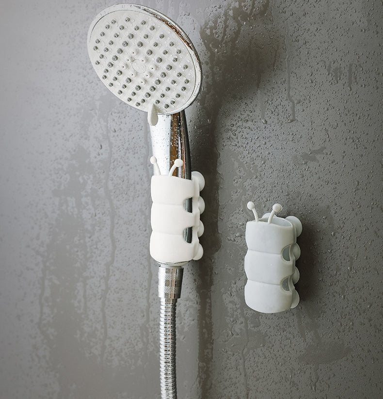 Suction Cup Brackets Silicone Shower Head Holder Reusable Removable Wall Storage Shelf Rack Fixed Base for Bathroom Accessories
