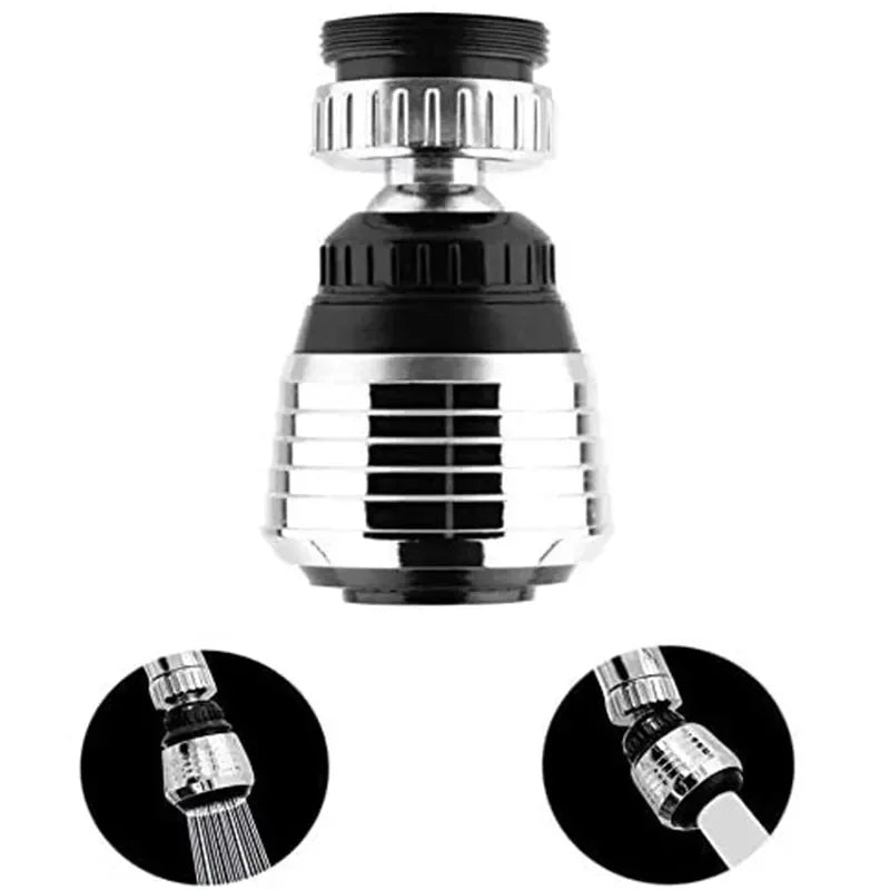 360° Rotatable Faucet Extender with 2 Spray Modes Water Saving Kitchen Tap Bubbler