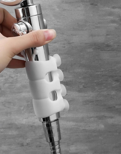 Suction Cup Brackets Silicone Shower Head Holder Reusable Removable Wall Storage Shelf Rack Fixed Base for Bathroom Accessories