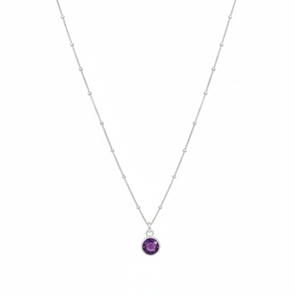 Amethyst February Birthstone Necklace