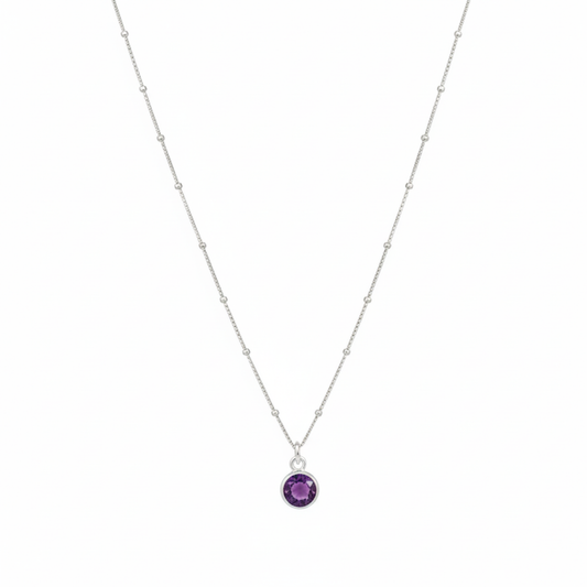 Amethyst February Birthstone Necklace