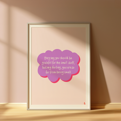 Small Stuff | Pink and Lilac Cute Maximalist Nursery Print