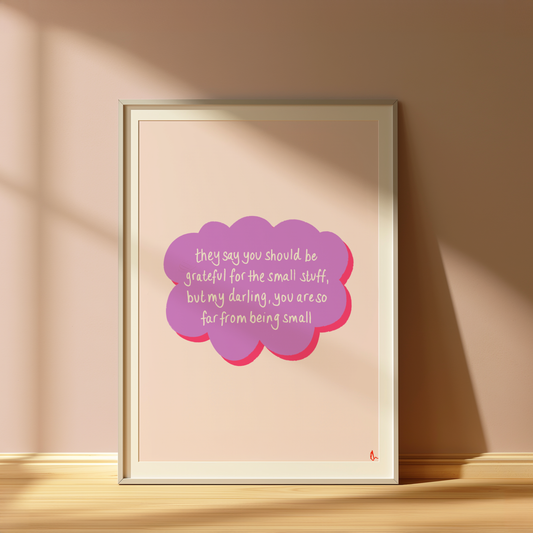 Small Stuff | Pink and Lilac Cute Maximalist Nursery Print