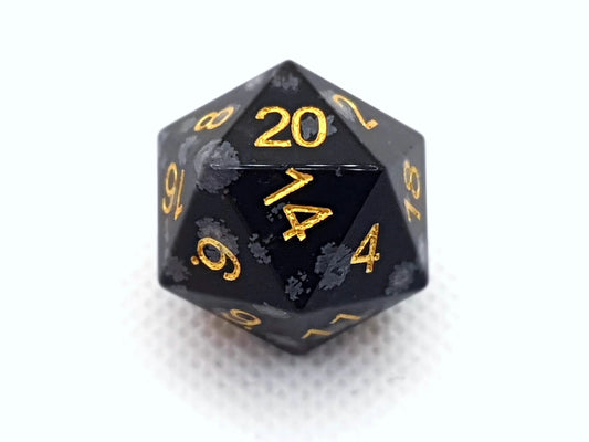 Snowflake Obsidian | Gemstone Dice | 7 Piece Set