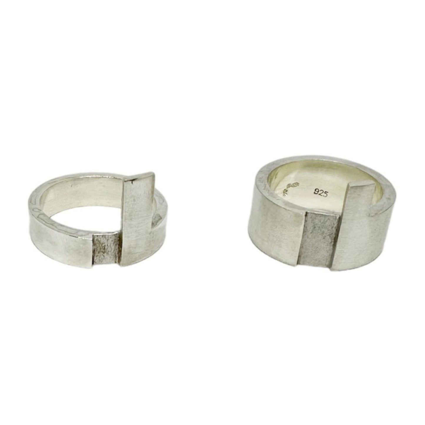 Sterling Silver Unisex Puzzle Stackable Ring | Versatile Modern Design