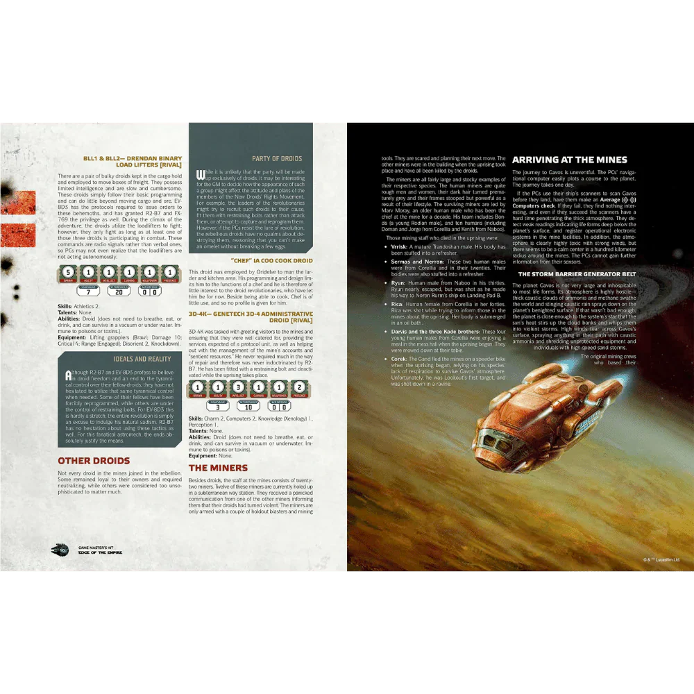Star Wars Edge of the Empire RPG: Game Master's Kit