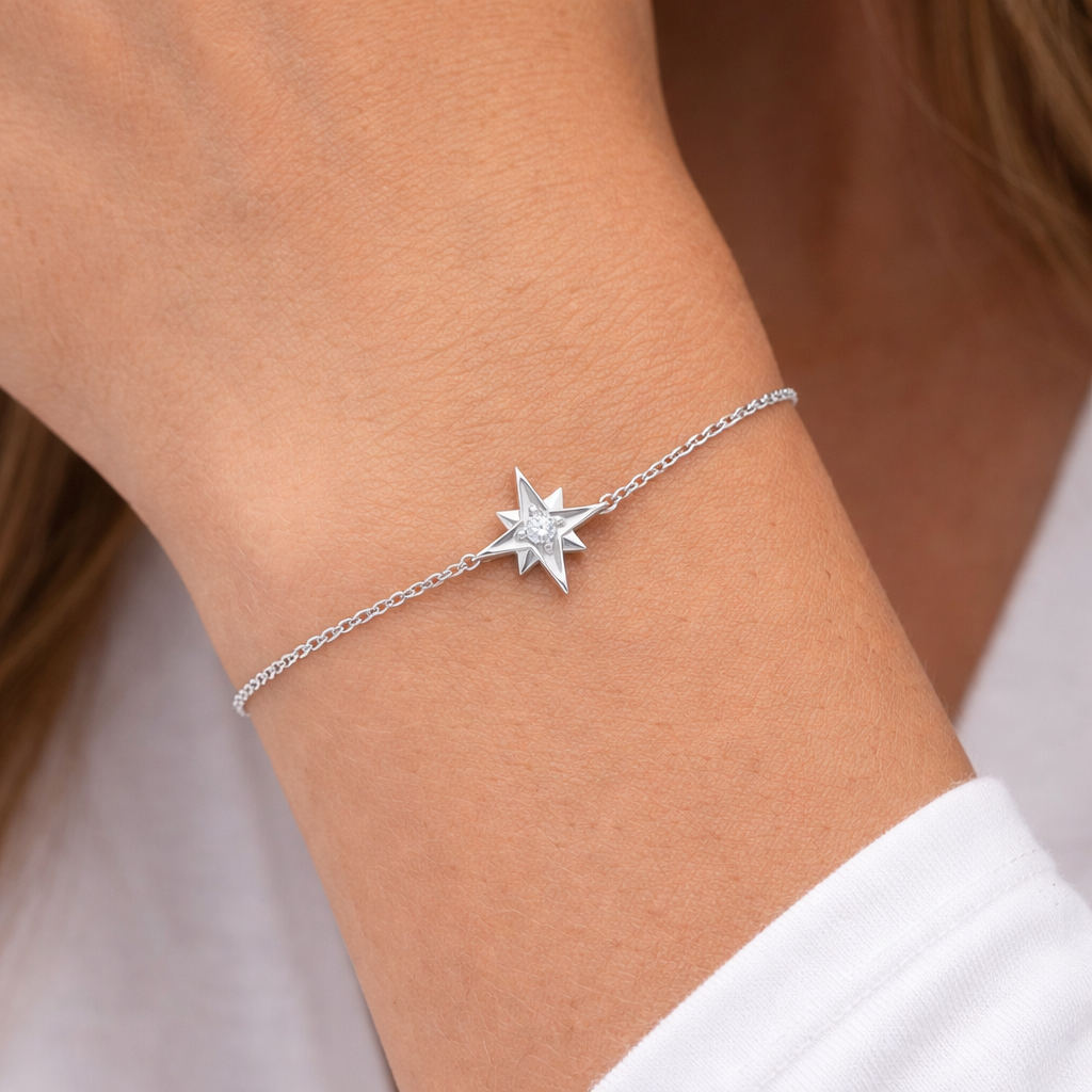 Cubic Zirconia Star Bracelet