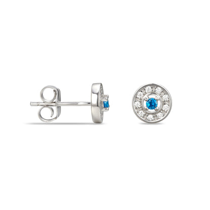December Cubic Zirconia Birthstone Stud Earrings